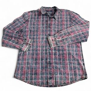 American Rag Men's faded luke Plaid‎ Button-Down Shirt size X-large